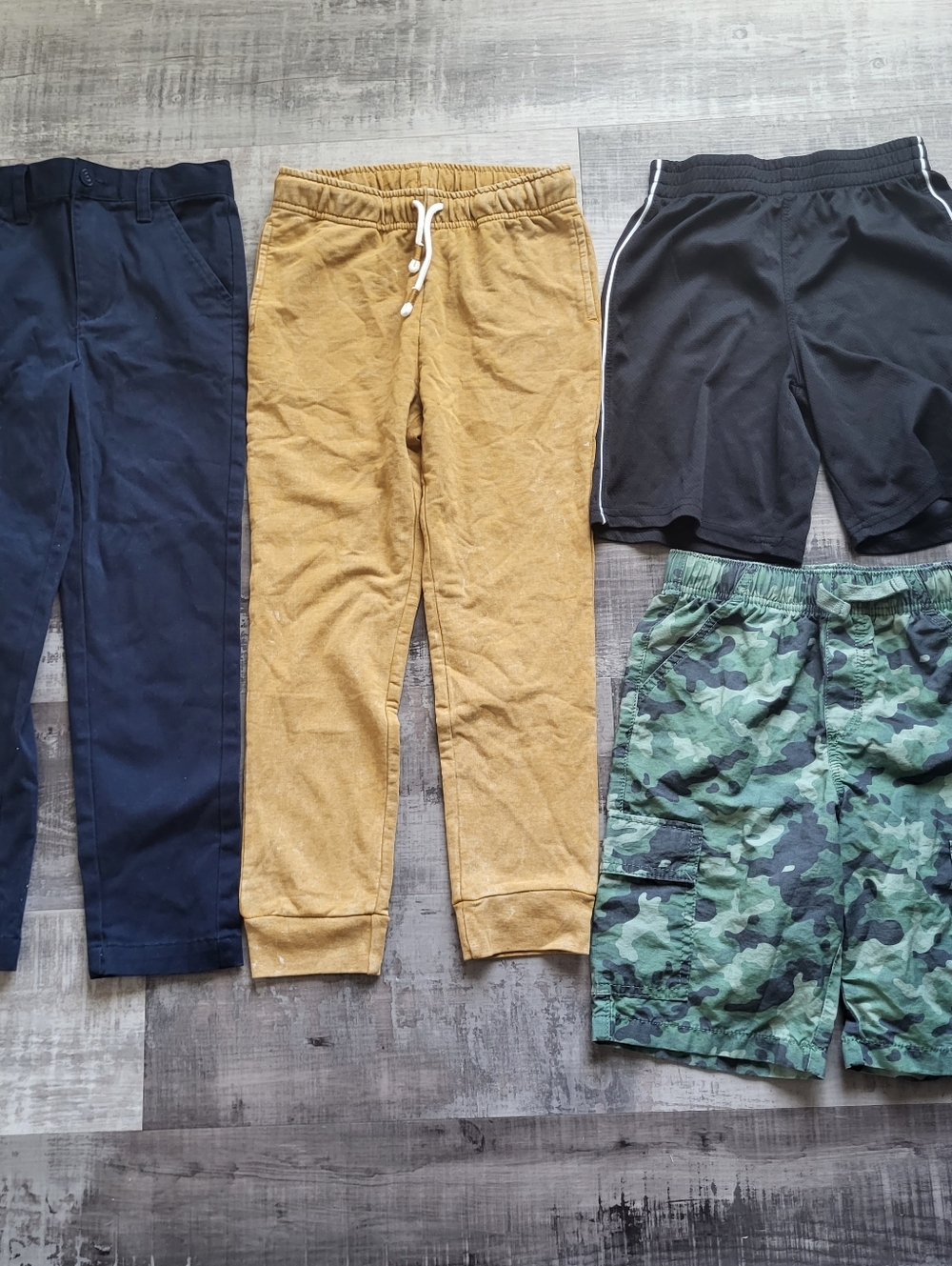 Boys Shorts Pants Bundle Lot Size 7 Joggers Uniform Athletic Camo